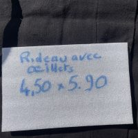 Rideau Noir Coton Gratté 5.90 m x 4.50 m