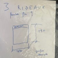 Rideau Noir Feutre 1,90 m x 1,50 m